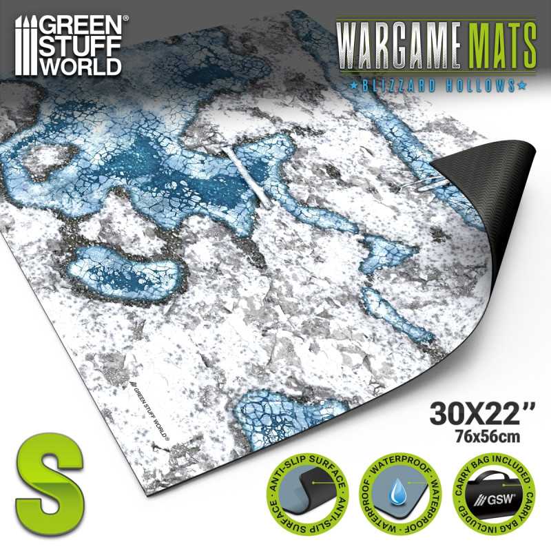 Green Stuff Neoprene Mat 22x32" Blizzard Hollows (56x76cm) GSW5865