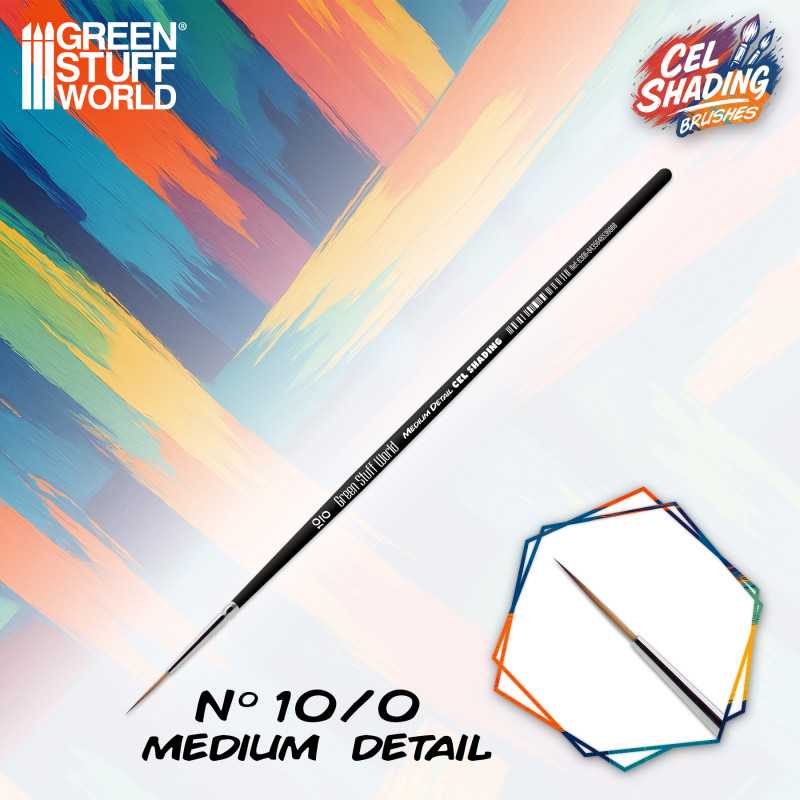 Green Stuff Cel Shading Brushes - Medium Detail 10/0 GSW6306
