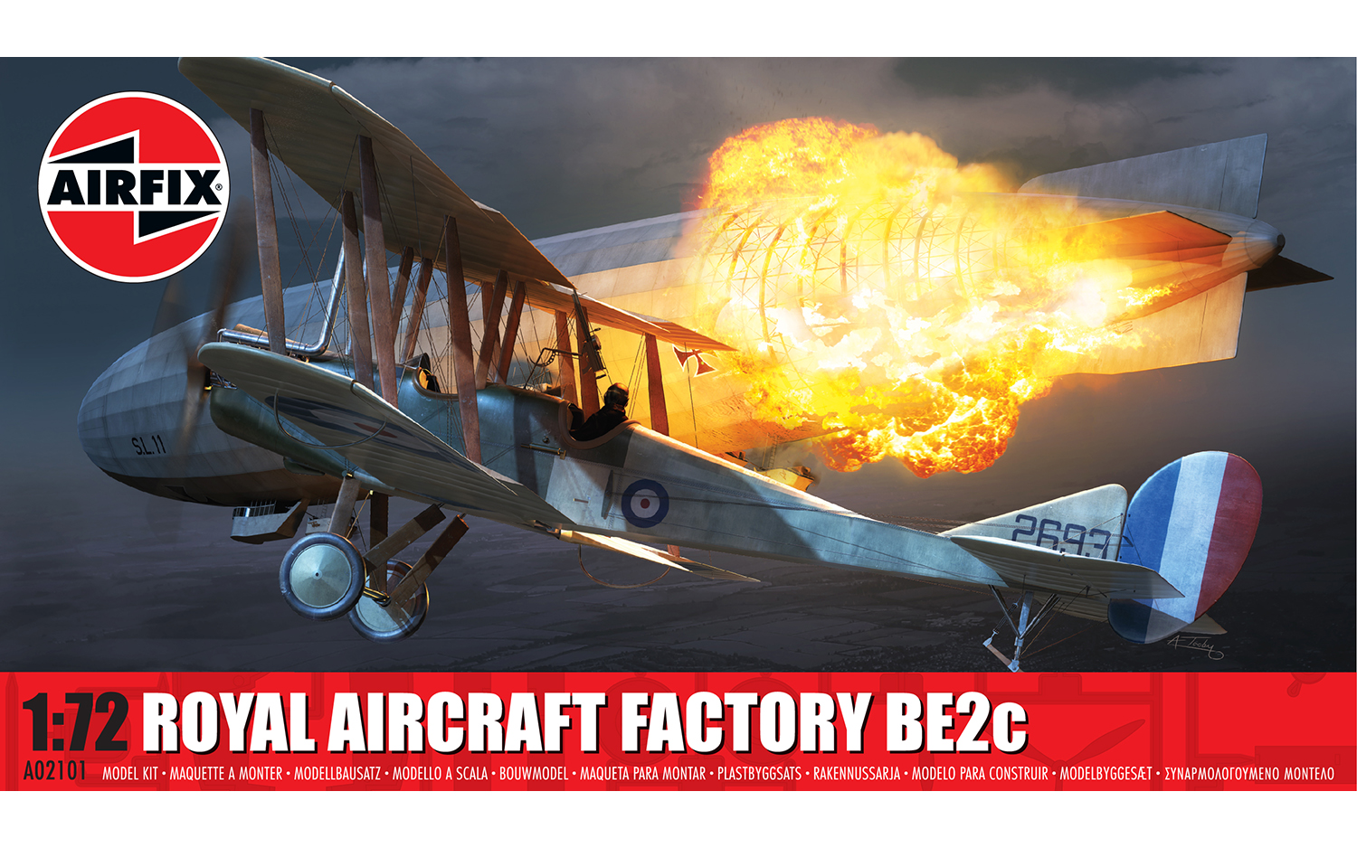 Airfix 1:72 Royal Aircraft Factory BE2C AF02101