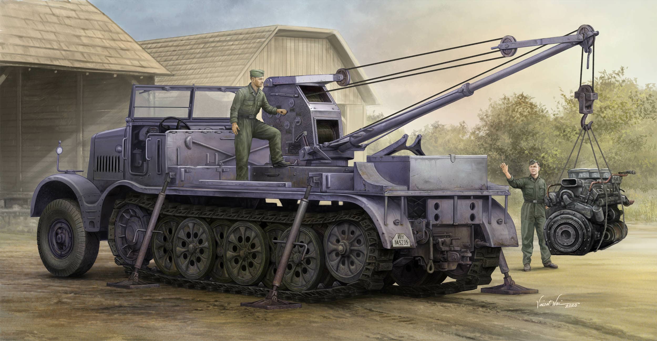 Trumpeter 1:35 Schwerer Zugkraftwagen 18 t w/ 6 t Billstein-Crane, Sd.Kfz.9/1 TR09576