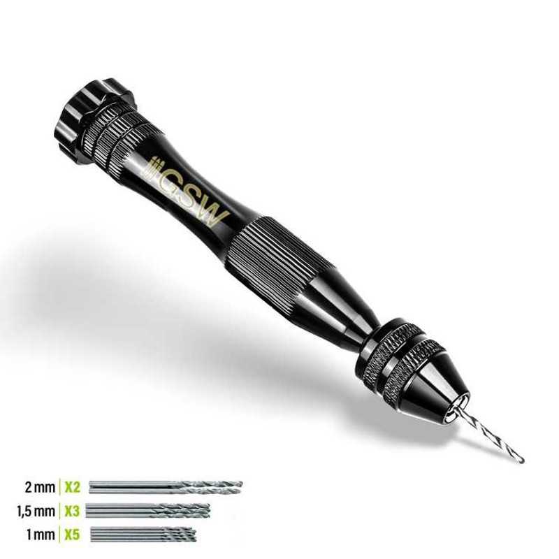 Green Stuff Hobby hand drill incl boortjes GSW 9289