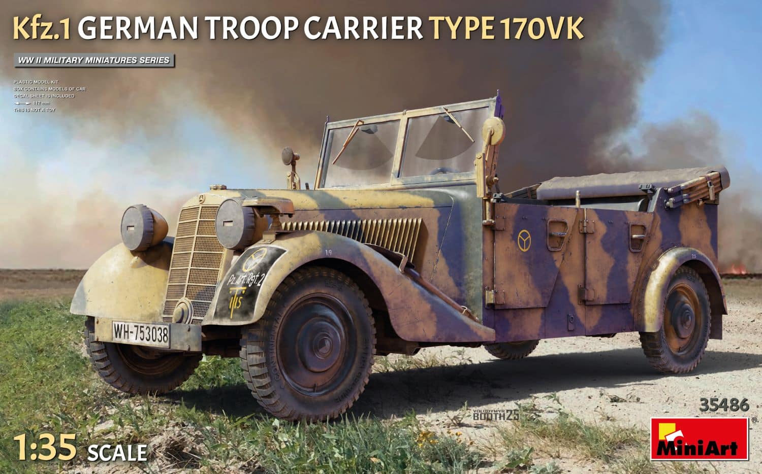 Miniart 1:35 Kfz.1 German Troop Carrier Type 170VK MA35486