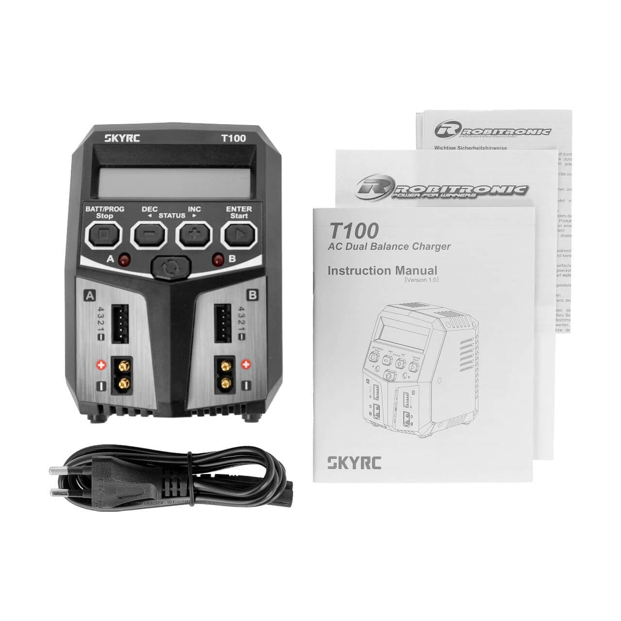 SkyRC T100 AC DUO LiPo 2-4s 5A 2x50W Charger