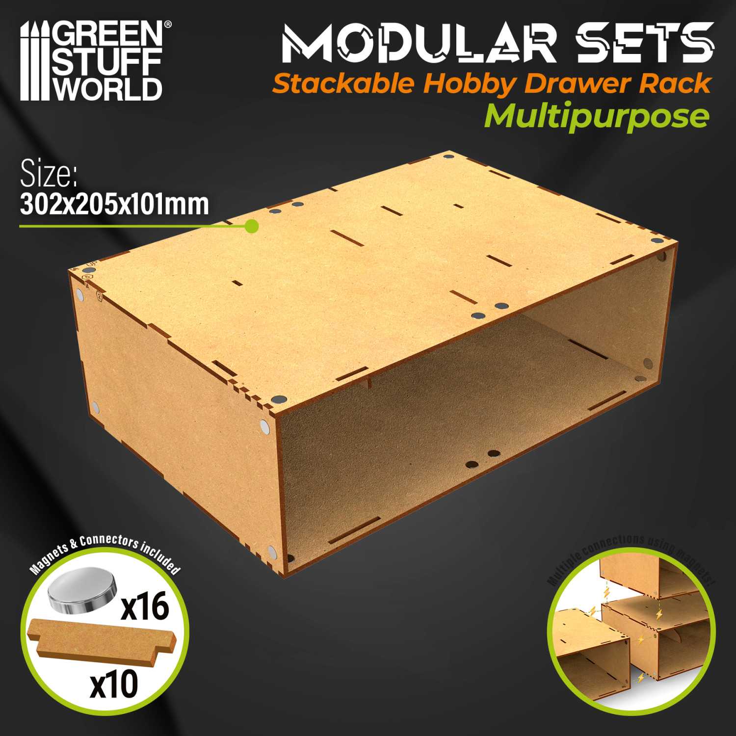 Green Stuff Stackable hollow storage module GSW6710