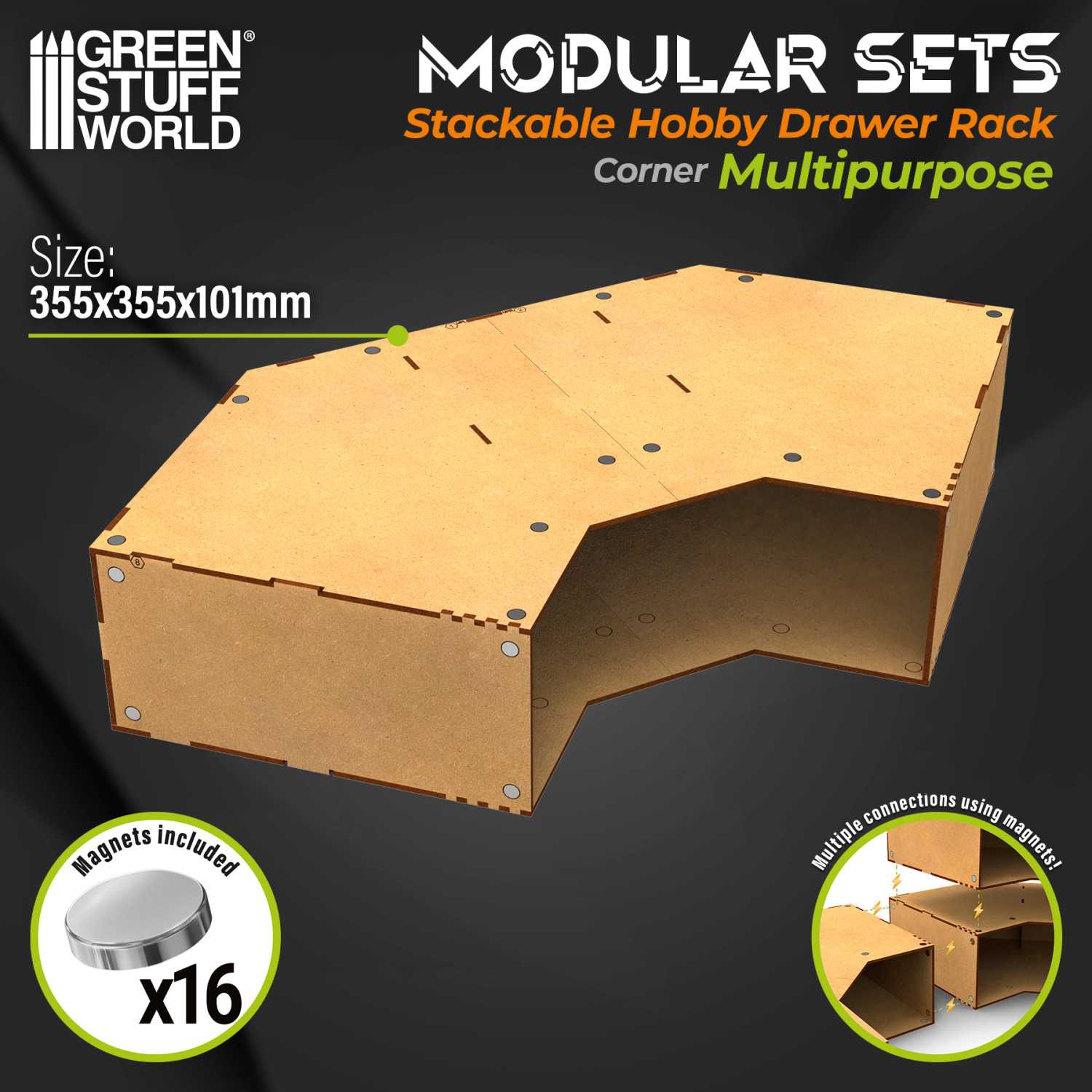Green Stuff Stackable hobby corner module - empty GSW6714