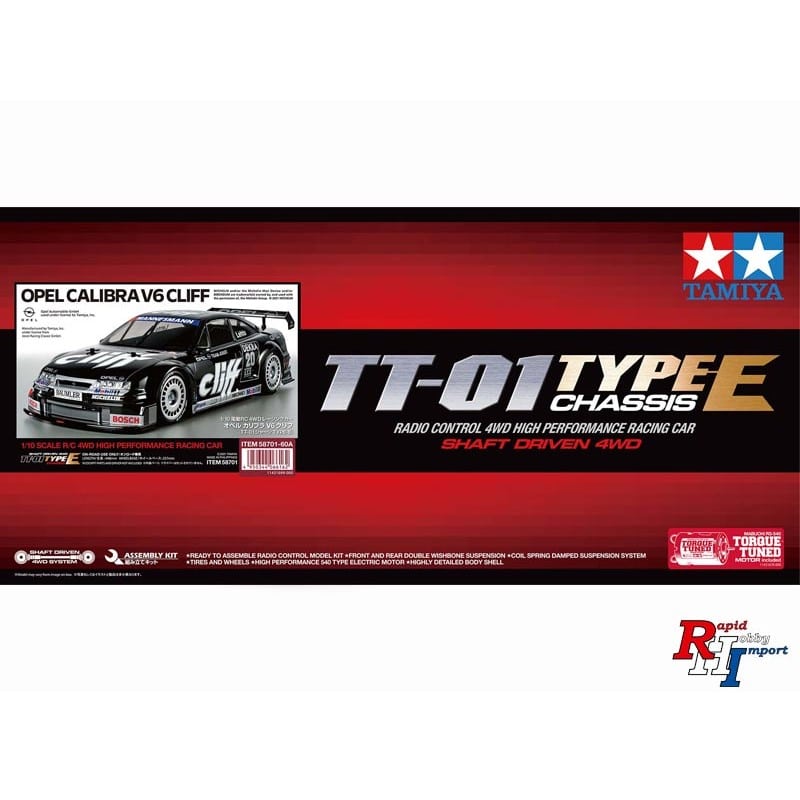 Tamiya 1:10 R TT-01E Opel Calibra V6 CLIFF Tam58701