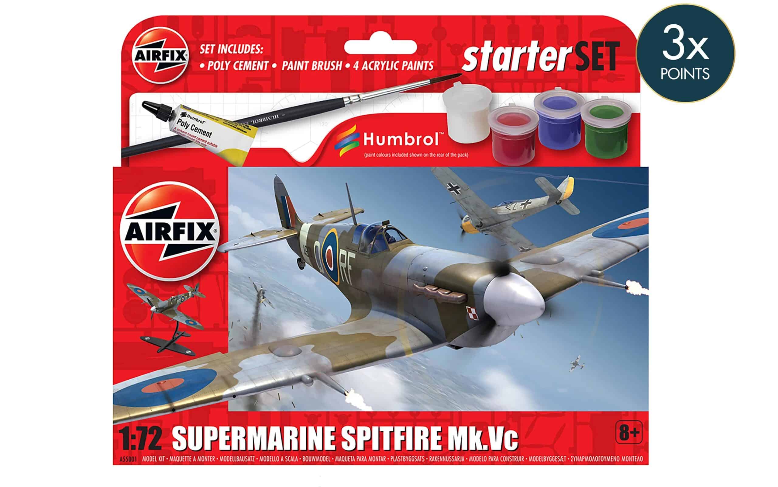 Airfix 1:72 Starter Set - Supermarine Spitfire MkVc AF55001