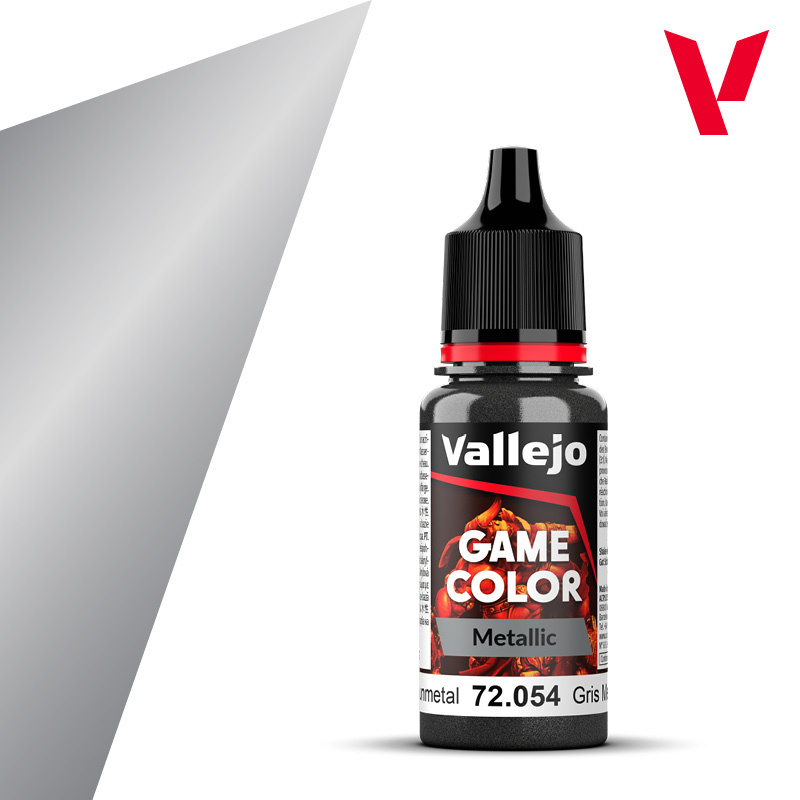 Vallejo Game Color Metallic #123 Dark Gunmetal 18ml VAL72.054